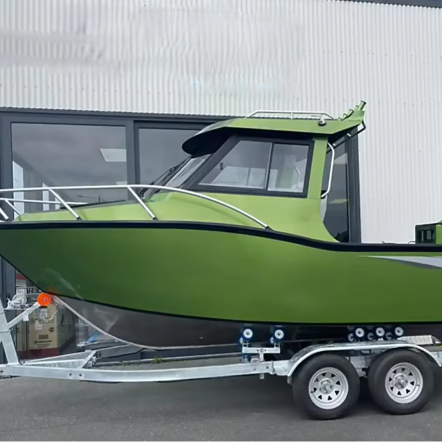 Long Lasting 25ft 7.5m Welded Deep V Bottom Passenger Vessel Aluminum Alloy Patrol Boat for Fishing